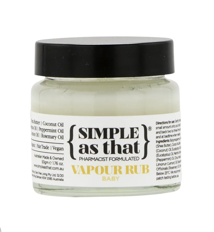 Simple As That Chesty Baby Vapour Rub 50g Pura Vida Health